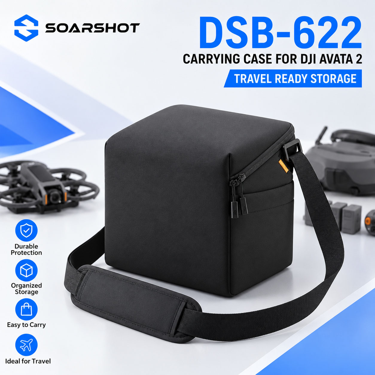 Fpv Drone Bag - Étui de transport SOARSHOT pour lunettes
