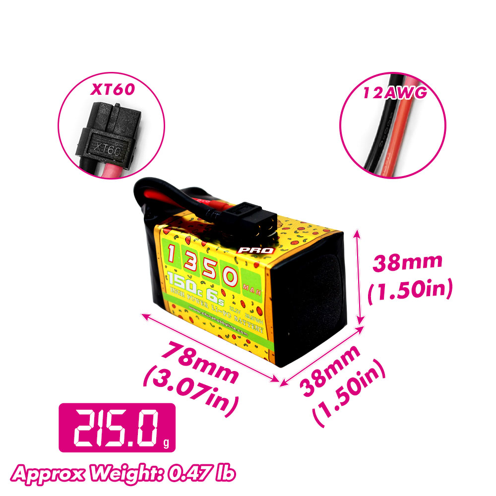 2 batteries Lipo CNHL 6S 22.2V - Fpv Drone Bag avis et prix